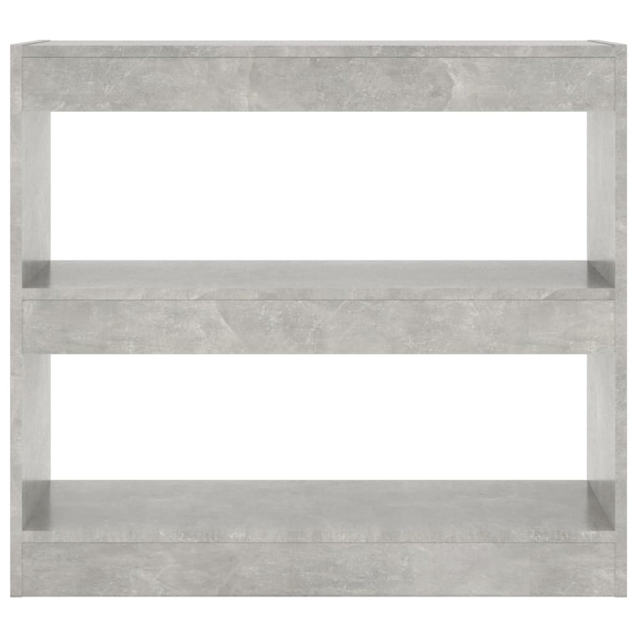 Boekenkast/kamerscherm 80x30x72 cm betongrijs Betongrijs