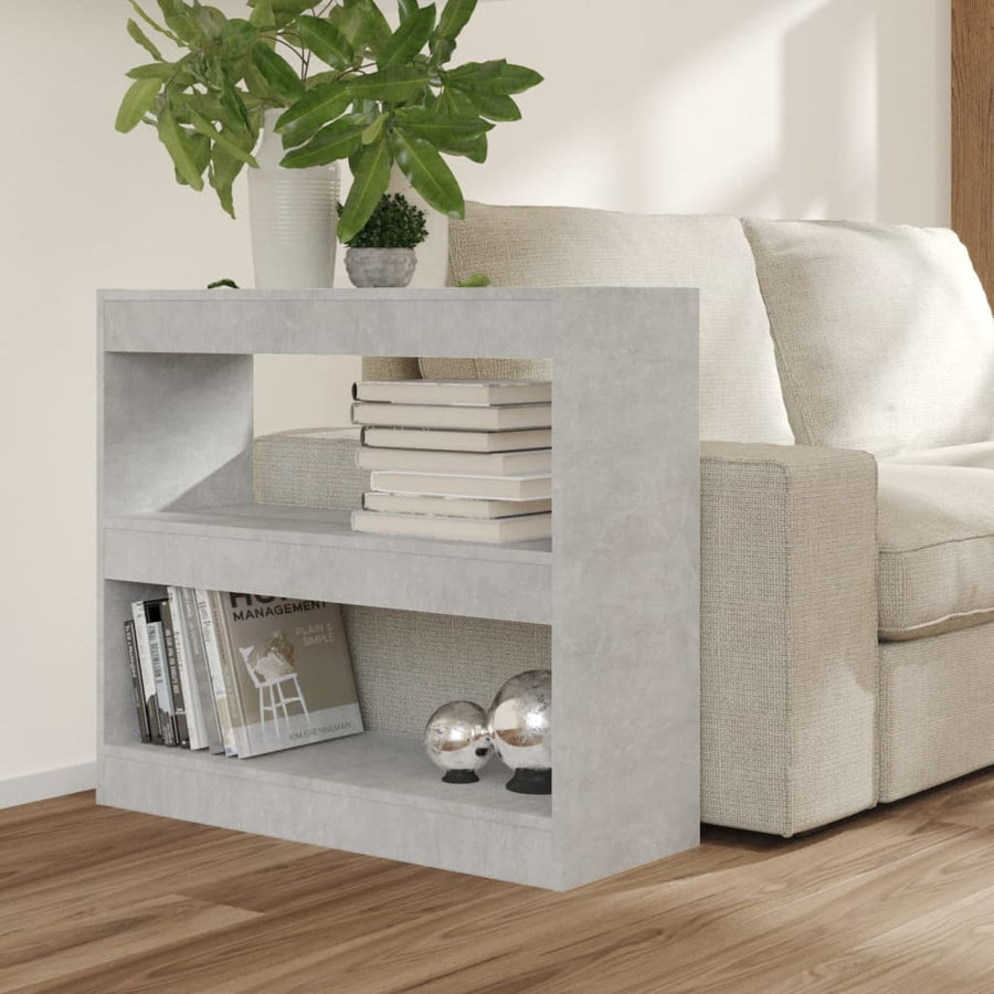 Boekenkast/kamerscherm 80x30x72 cm betongrijs Betongrijs