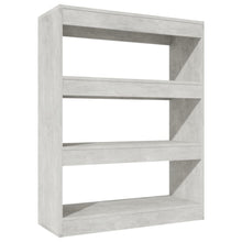Boekenkast/kamerscherm 80x30x103 cm bewerkt hout betongrijs Betongrijs