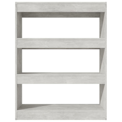 Boekenkast/kamerscherm 80x30x103 cm bewerkt hout betongrijs Betongrijs