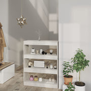 Boekenkast kamerscherm 80x30x103 cm bewerkt hout betongrijs