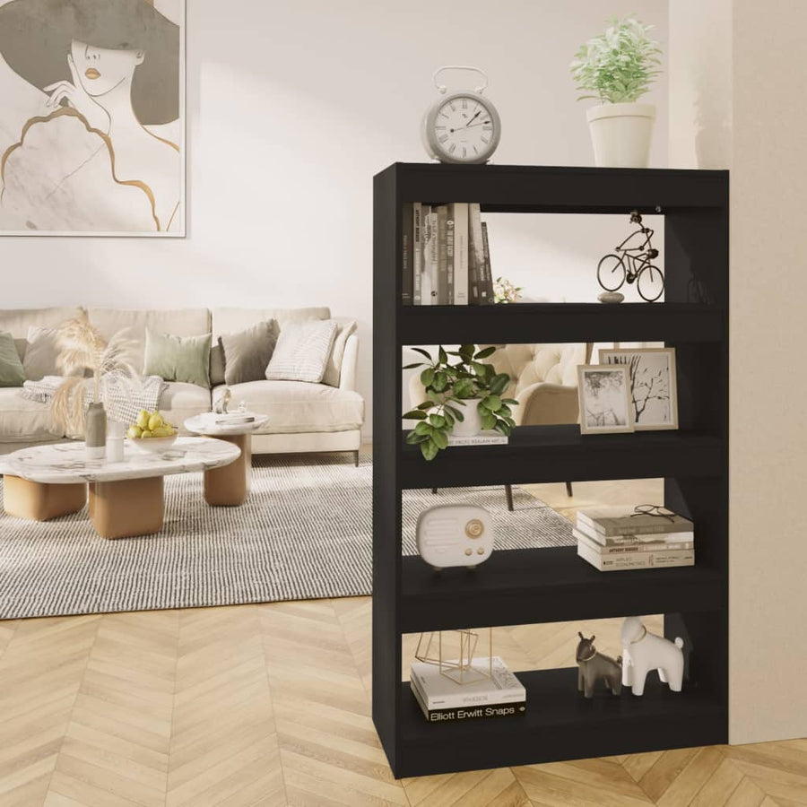 Boekenkast/Kamerscherm 80X30X35 Cm Spaanplaat Zwart