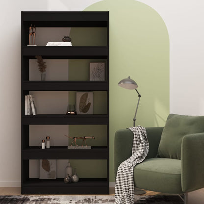 Boekenkast/Kamerscherm 80X30X66 Cm Spaanplaat Zwart