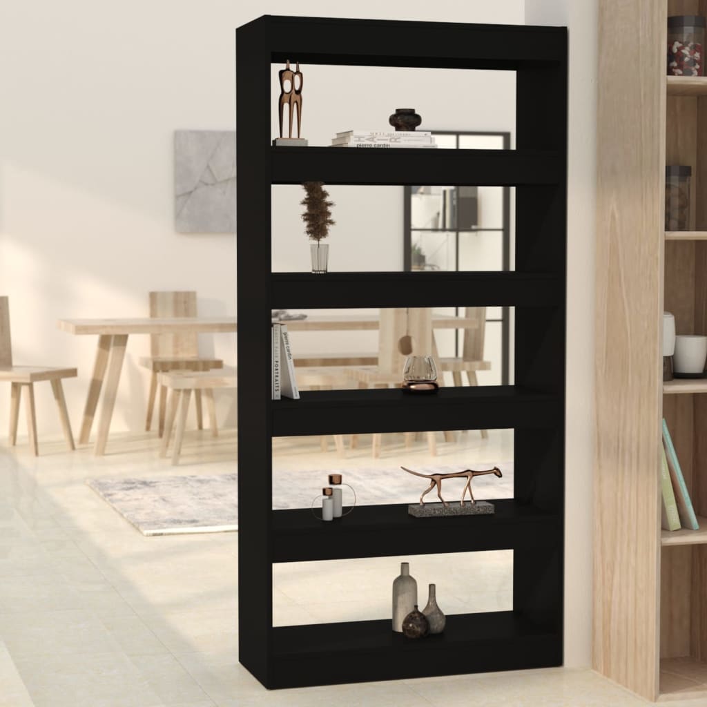 Boekenkast/Kamerscherm 80X30X66 Cm Spaanplaat Zwart