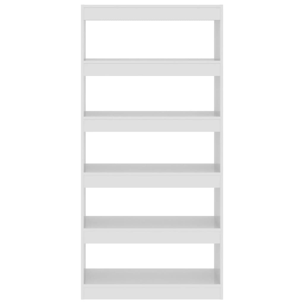 Boekenkast/Kamerscherm 80X30X166 Cm Bewerkt Hout Hoogglans wit