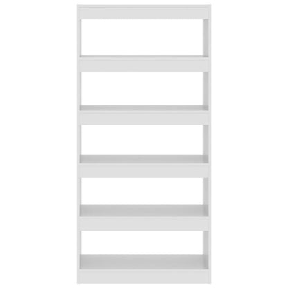Boekenkast/Kamerscherm 80X30X166 Cm Bewerkt Hout Hoogglans wit