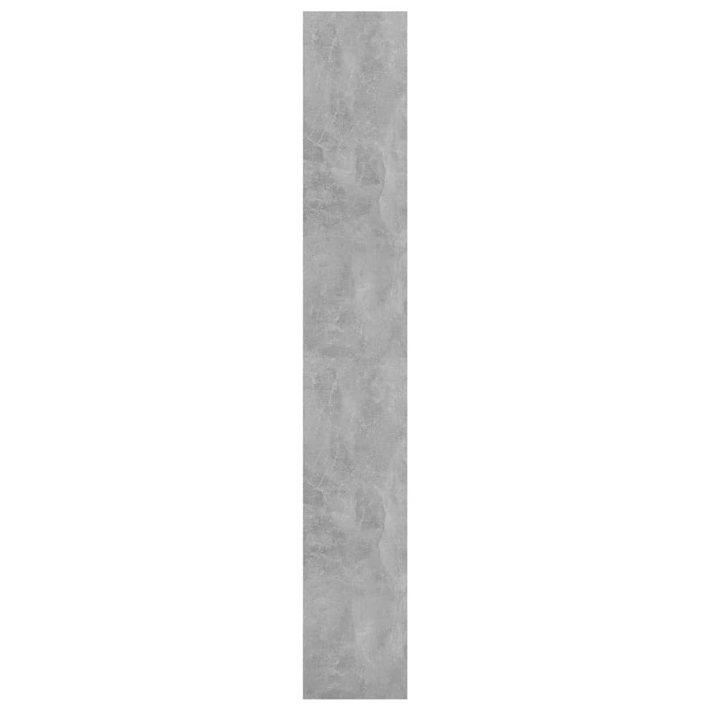 Boekenkast/kamerscherm 80x30x198 cm spaanplaat betongrijs Betongrijs