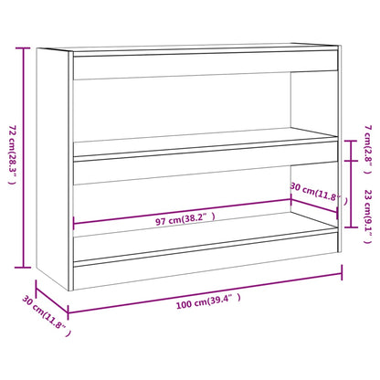 Boekenkast/Kamerscherm 00X30X72 Cm Wit