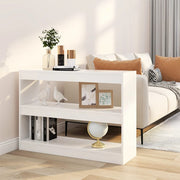 Boekenkast kamerscherm 100x30x72 cm wit