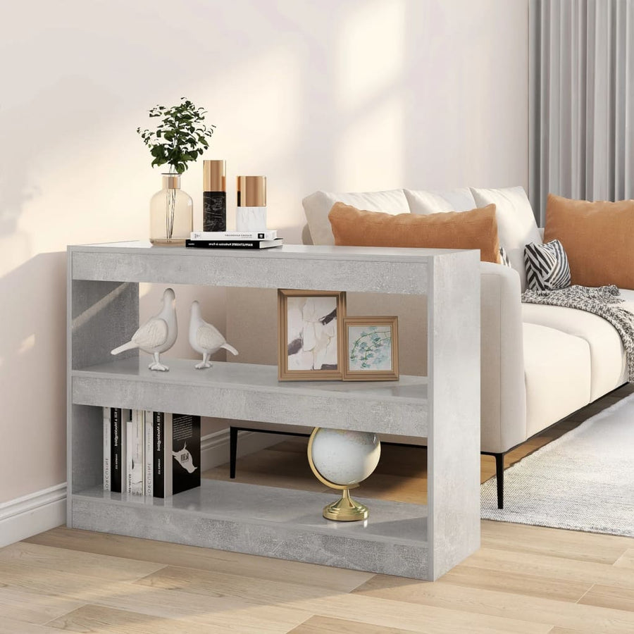 Boekenkast/Kamerscherm 00X30X72 Cm Betongrijs