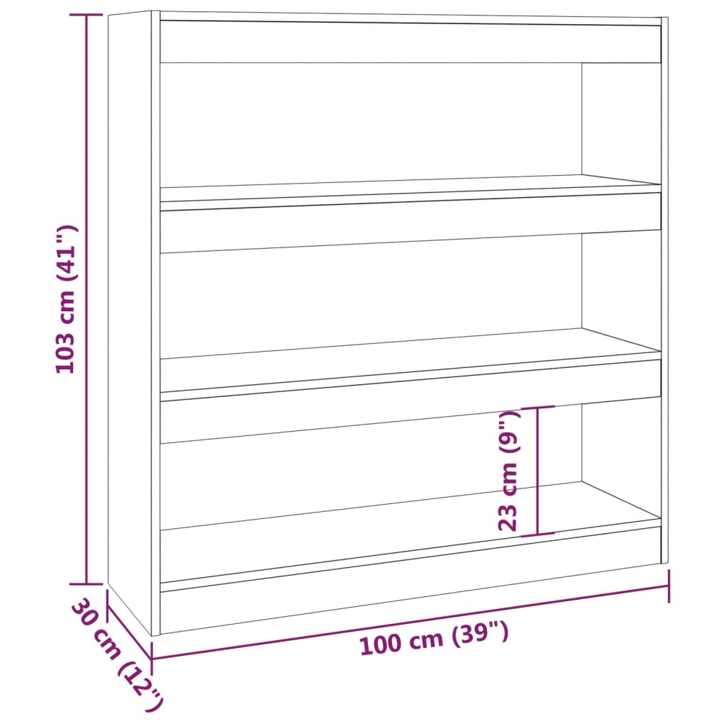 Boekenkast/Kamerscherm 00X30X03 Cm Wit