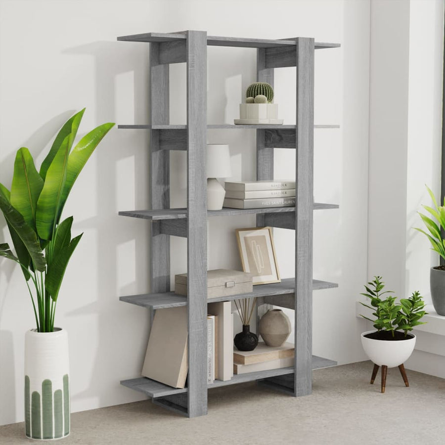 Boekenkast/Kamerscherm 00X30X60 Cm Eikenkleurig Grijs sonoma