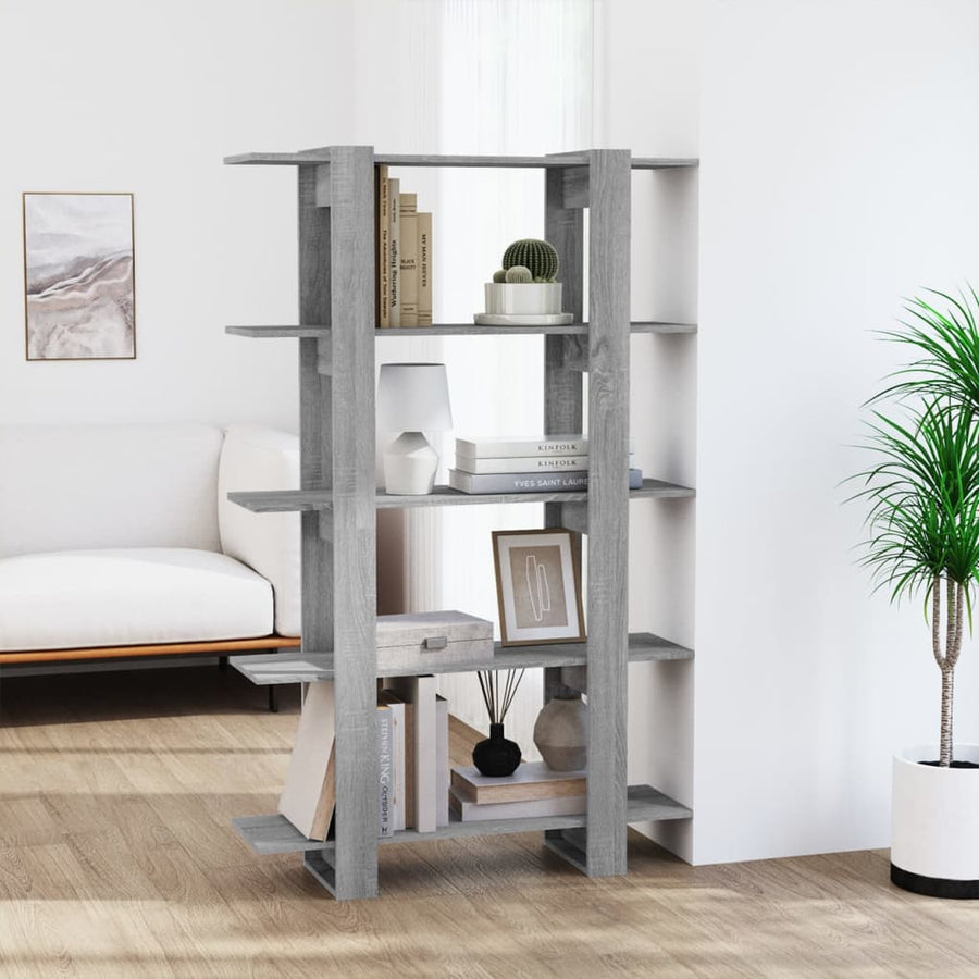Boekenkast/Kamerscherm 00X30X60 Cm Eikenkleurig Grijs sonoma