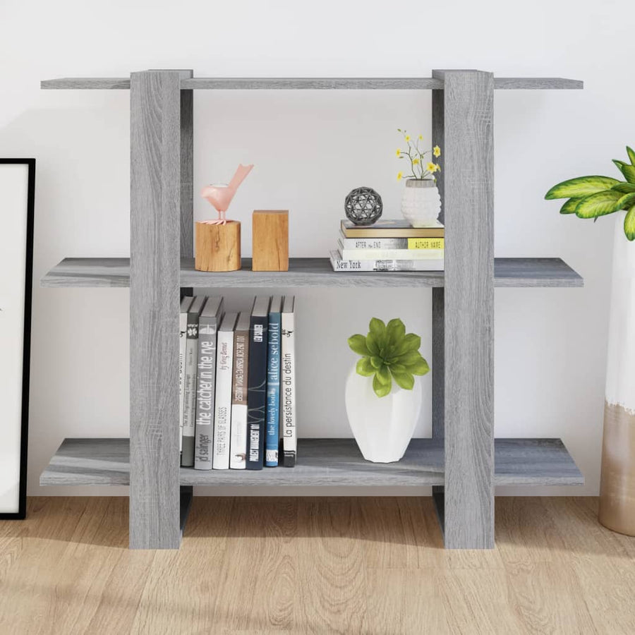 Boekenkast/Kamerscherm 00X30X87 Cm Eikenkleurig Grijs sonoma