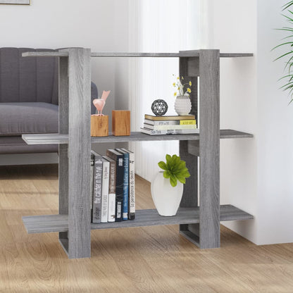 Boekenkast/Kamerscherm 00X30X87 Cm Eikenkleurig Grijs sonoma