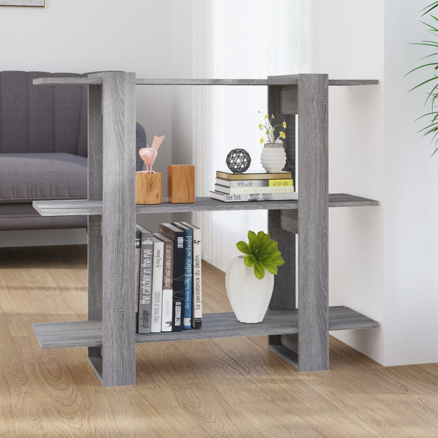 Boekenkast/Kamerscherm 00X30X87 Cm Eikenkleurig Grijs sonoma