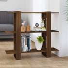 Boekenkast kamerscherm 100x30x87 cm bruin eiken