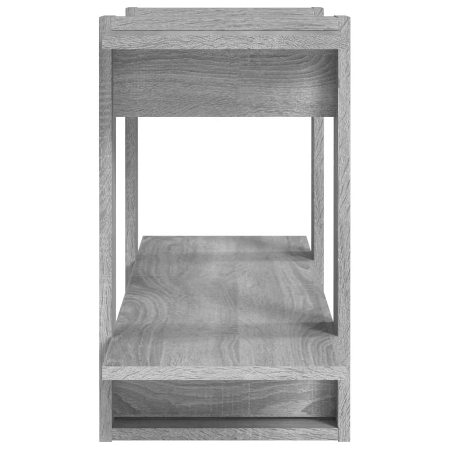 Boekenkast 00X30X5 Cm Bewerkt Hout Eikenkleurig Grijs sonoma