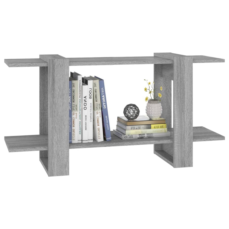 Boekenkast 00X30X5 Cm Bewerkt Hout Eikenkleurig Grijs sonoma