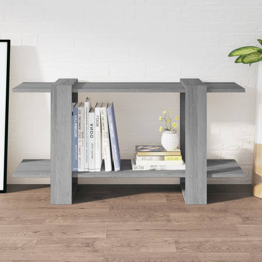 Boekenkast 00X30X5 Cm Bewerkt Hout Eikenkleurig Grijs sonoma
