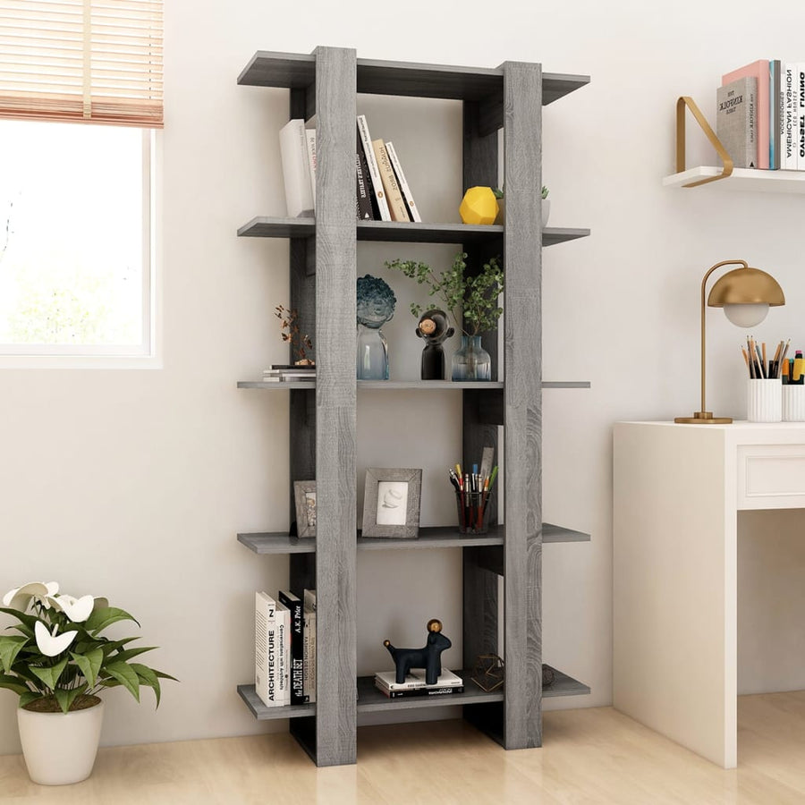Boekenkast/Kamerscherm 80X30X60 Cm Spaanplaat Grijs sonoma