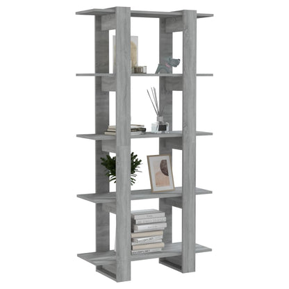 Boekenkast/Kamerscherm 80X30X60 Cm Spaanplaat Grijs sonoma