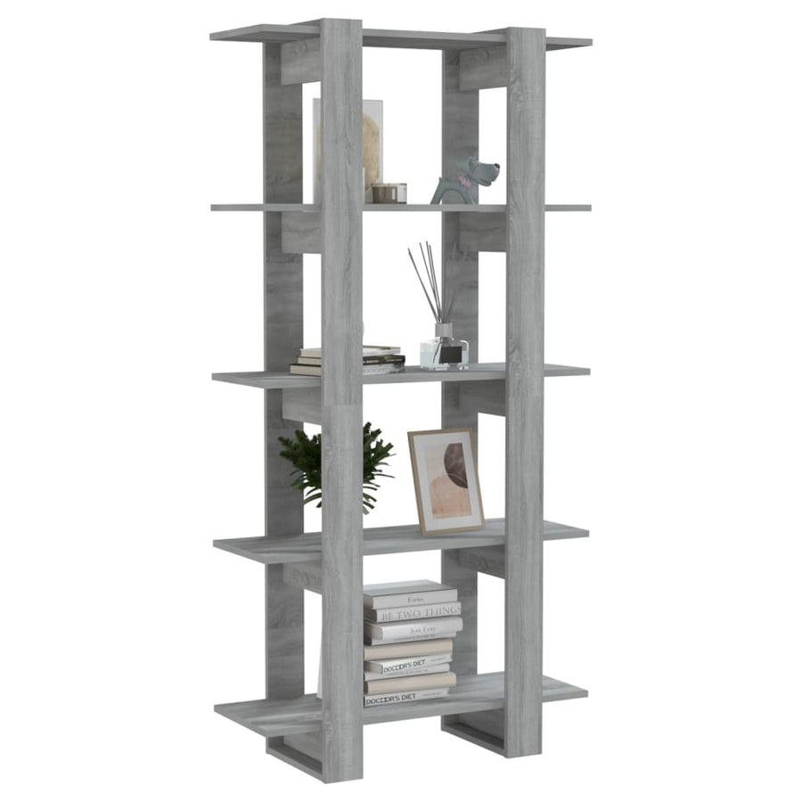 Boekenkast/Kamerscherm 80X30X60 Cm Spaanplaat Grijs sonoma