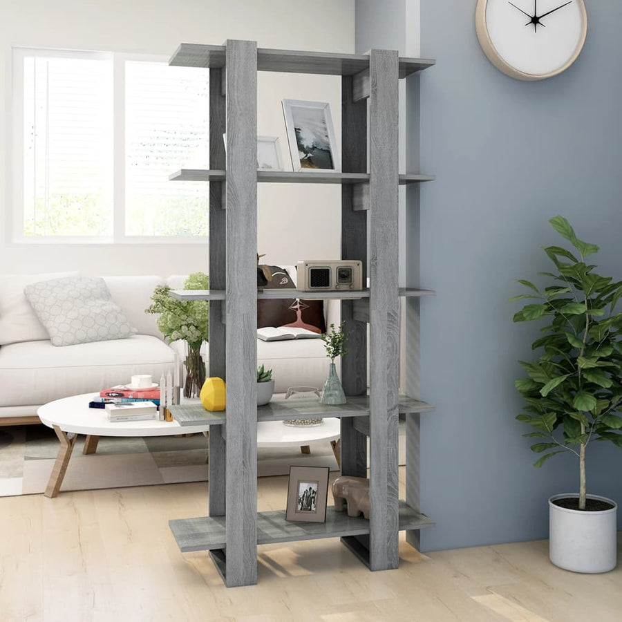 Boekenkast/Kamerscherm 80X30X60 Cm Spaanplaat Grijs sonoma