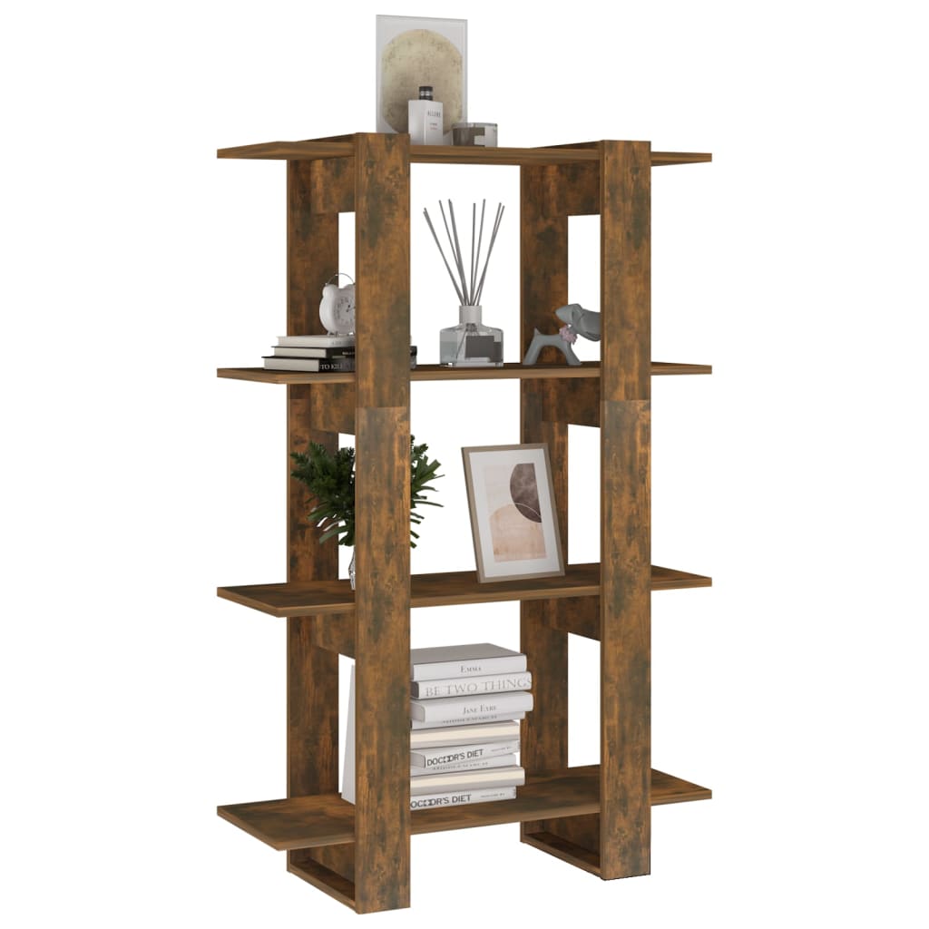 Boekenkast/Kamerscherm 80X30X123,5 Cm Kleurig Gerookt eiken