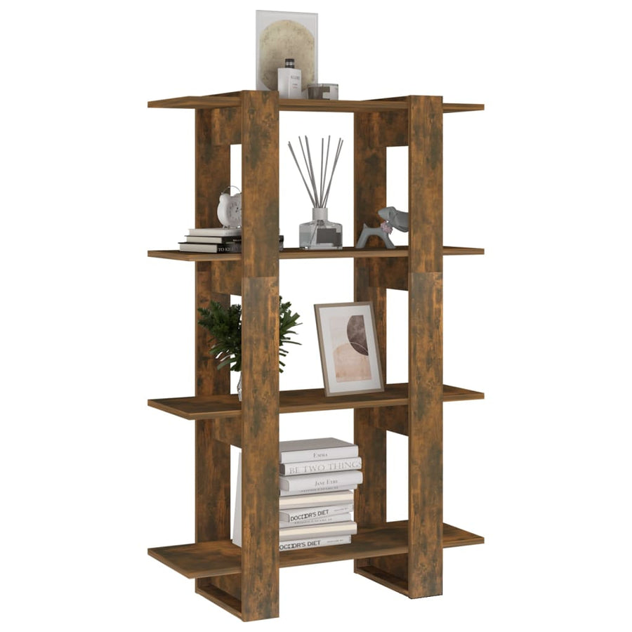 Boekenkast/Kamerscherm 80X30X123,5 Cm Kleurig Gerookt eiken