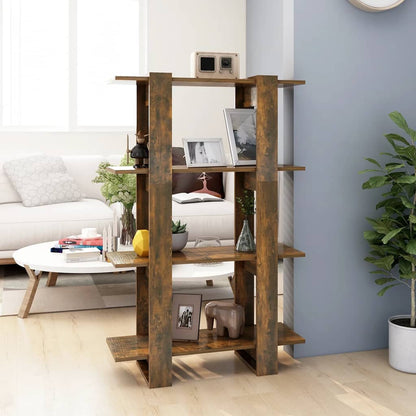Boekenkast/Kamerscherm 80X30X123,5 Cm Kleurig Gerookt eiken