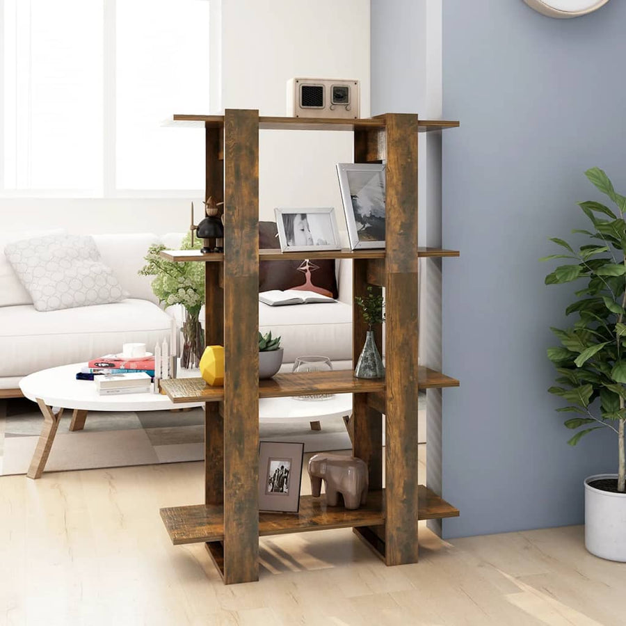 Boekenkast/Kamerscherm 80X30X123,5 Cm Kleurig Gerookt eiken