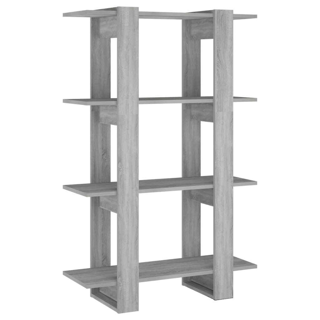 Boekenkast/Kamerscherm 80X30X23,5 Cm Eikenkleurig Grijs sonoma