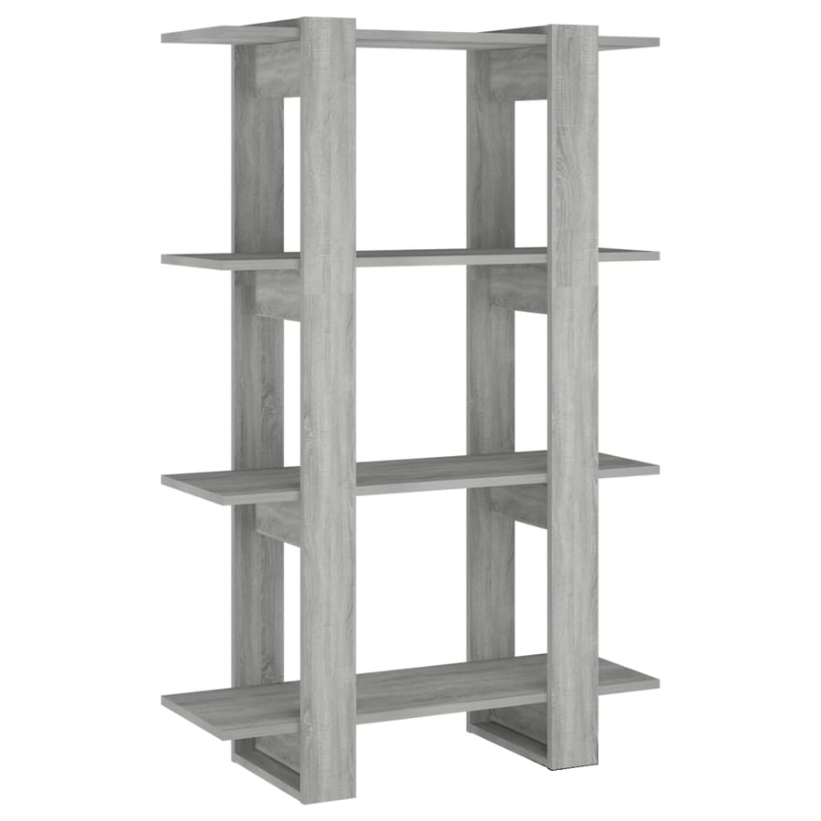 Boekenkast/Kamerscherm 80X30X23,5 Cm Eikenkleurig Grijs sonoma