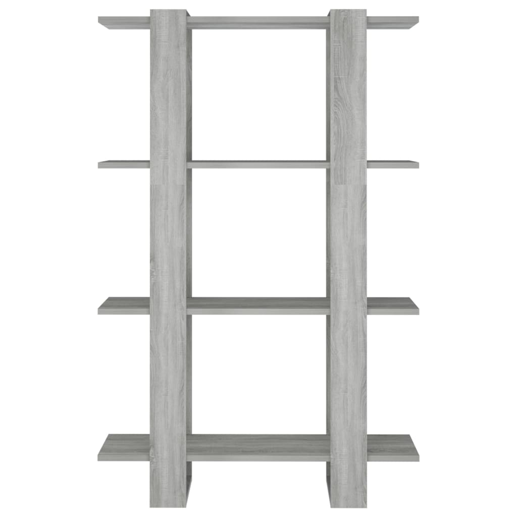 Boekenkast/Kamerscherm 80X30X23,5 Cm Eikenkleurig Grijs sonoma