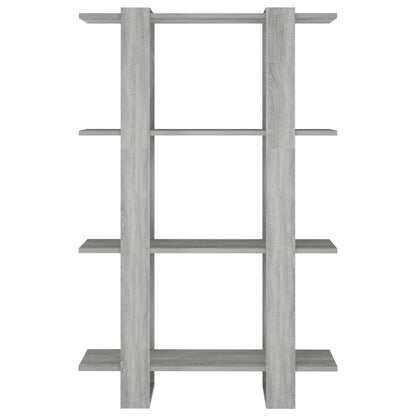 Boekenkast/Kamerscherm 80X30X23,5 Cm Eikenkleurig Grijs sonoma
