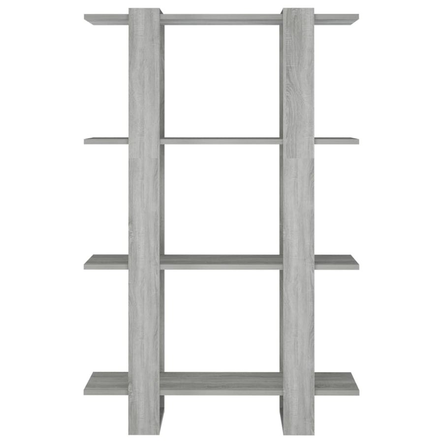Boekenkast/Kamerscherm 80X30X23,5 Cm Eikenkleurig Grijs sonoma