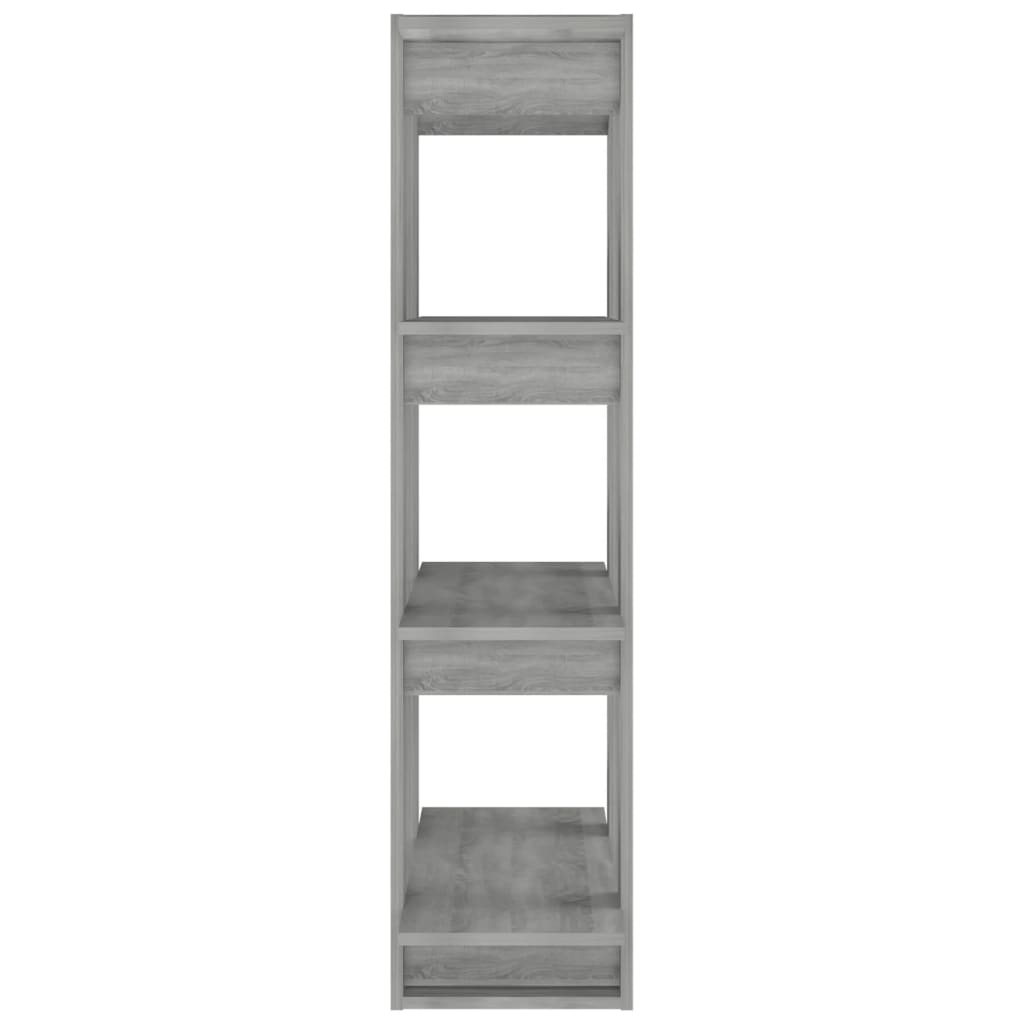 Boekenkast/Kamerscherm 80X30X23,5 Cm Eikenkleurig Grijs sonoma