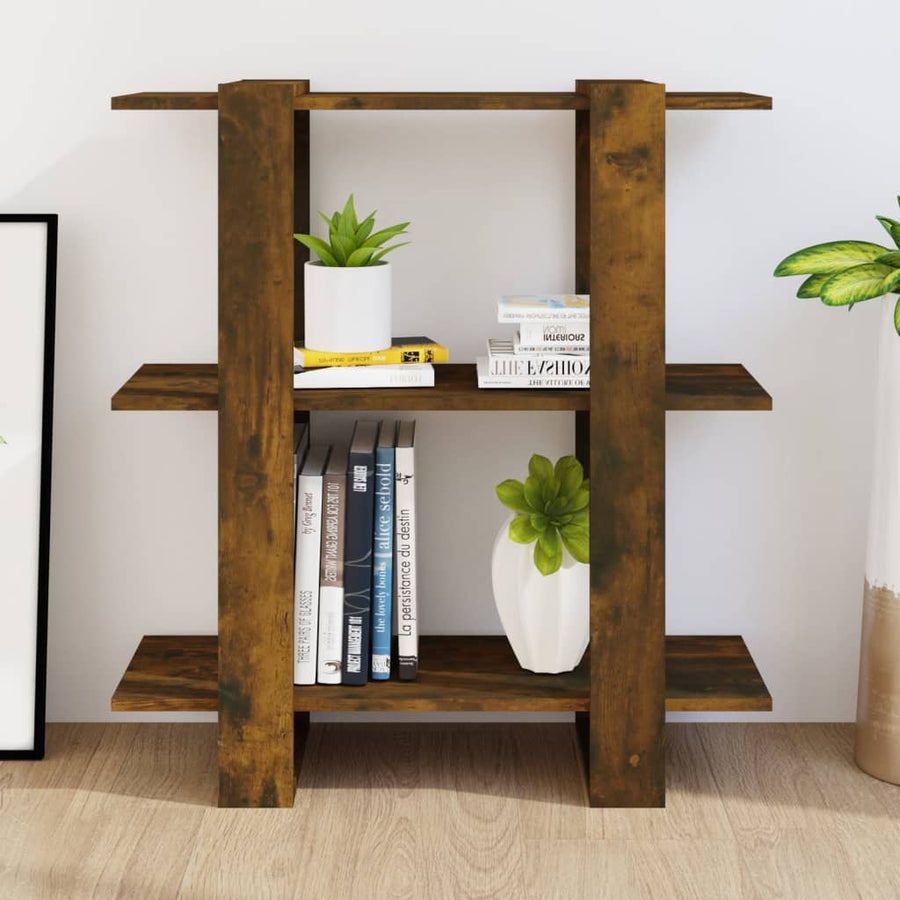 Boekenkast/Kamerscherm 80X30X87 Cm Kleurig Gerookt eiken