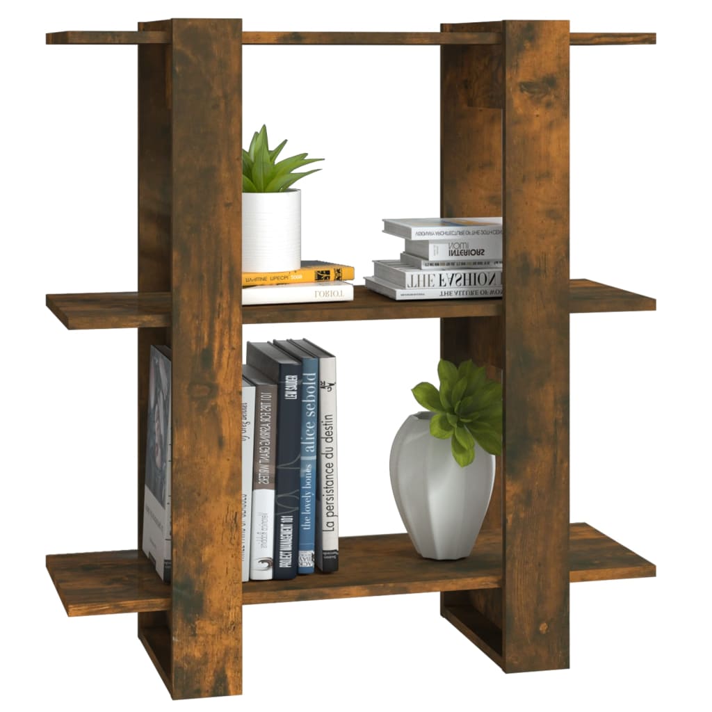 Boekenkast/Kamerscherm 80X30X87 Cm Kleurig Gerookt eiken