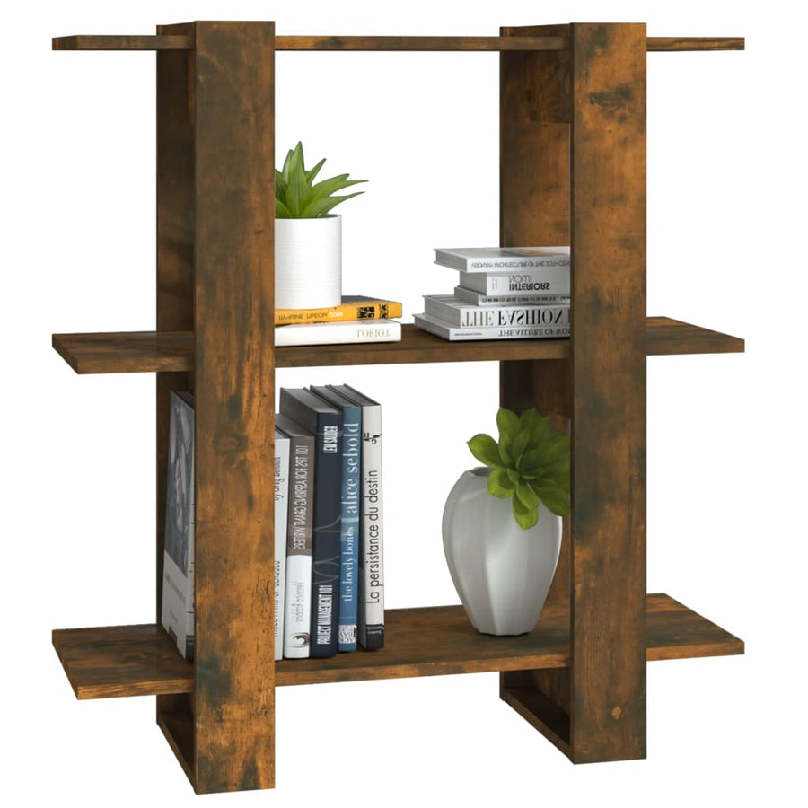 Boekenkast/Kamerscherm 80X30X87 Cm Kleurig Gerookt eiken