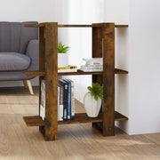 Boekenkast kamerscherm 80x30x87 cm gerookt eiken