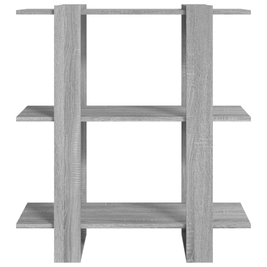 Boekenkast/Kamerscherm 80X30X87 Cm Eikenkleurig Grijs sonoma