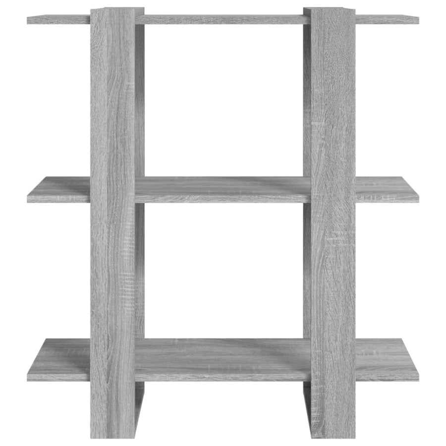 Boekenkast/Kamerscherm 80X30X87 Cm Eikenkleurig Grijs sonoma