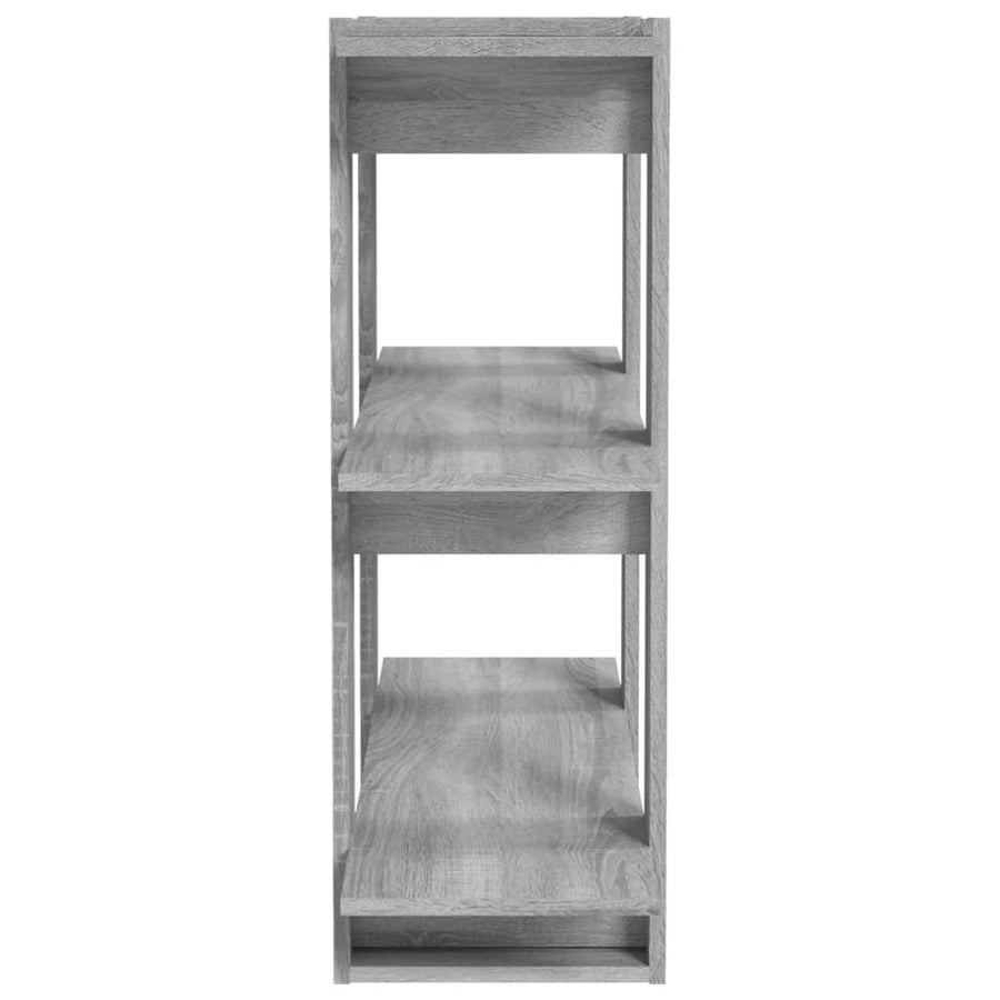 Boekenkast/Kamerscherm 80X30X87 Cm Eikenkleurig Grijs sonoma