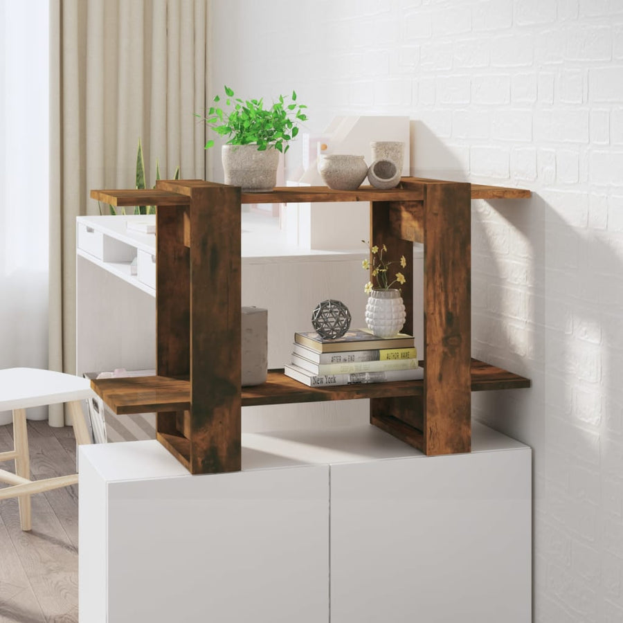 Boekenkast/Kamerscherm 80X30X5 Cm Kleurig Gerookt eiken