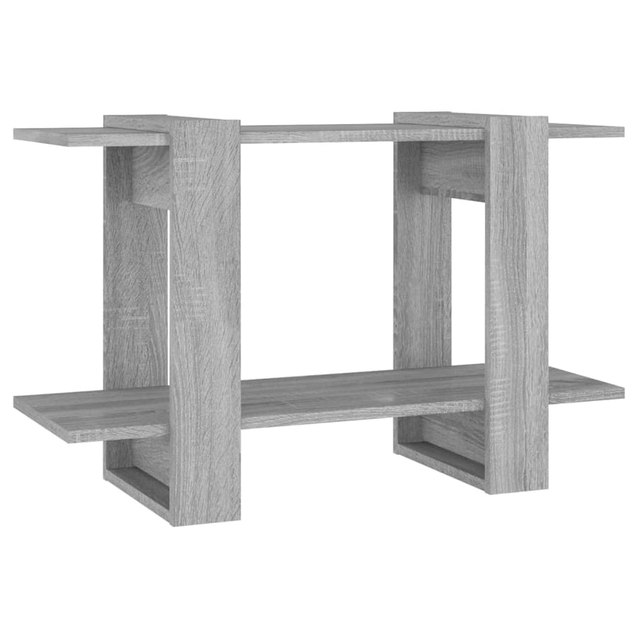 Boekenkast/Kamerscherm 80X30X5 Cm Eikenkleurig Grijs sonoma