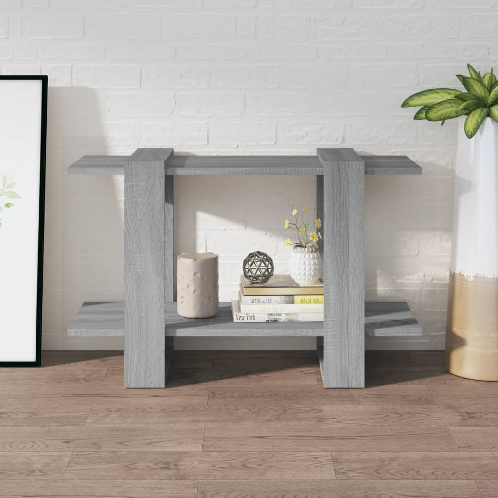 Boekenkast/Kamerscherm 80X30X5 Cm Eikenkleurig Grijs sonoma