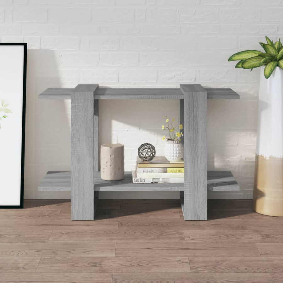 Boekenkast/Kamerscherm 80X30X5 Cm Eikenkleurig Grijs sonoma