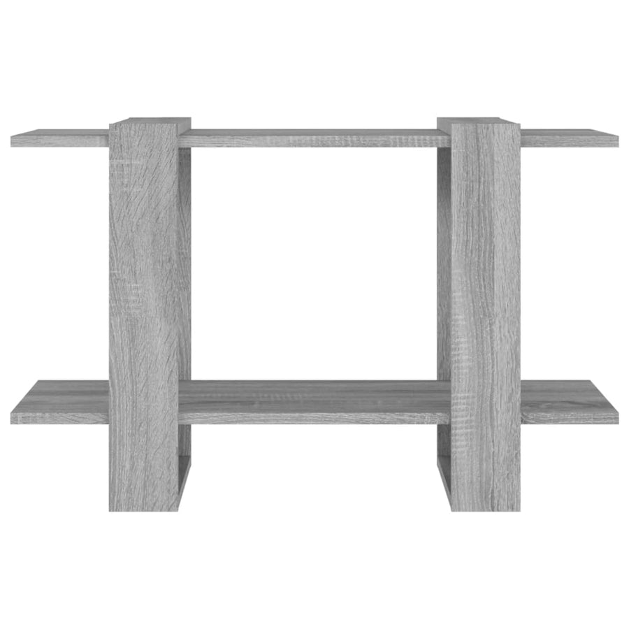 Boekenkast/Kamerscherm 80X30X5 Cm Eikenkleurig Grijs sonoma